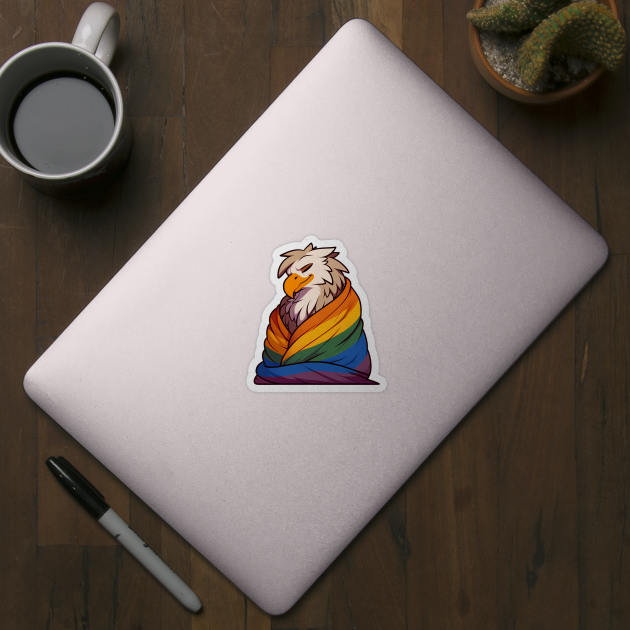 Comfy Womfy Furry Pride Griffin LGBTQ Rainbow by Blue Bull Bazaar